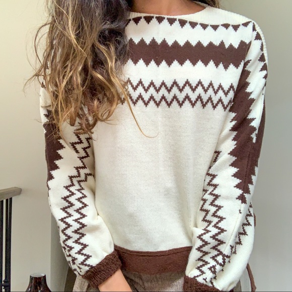 zigzag bow tie sweater - Picture 1 of 8